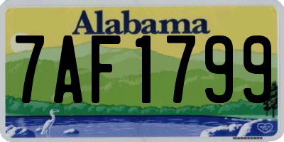 AL license plate 7AF1799