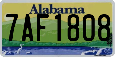 AL license plate 7AF1808