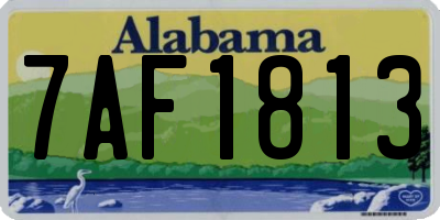 AL license plate 7AF1813