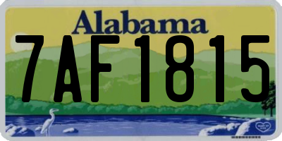 AL license plate 7AF1815
