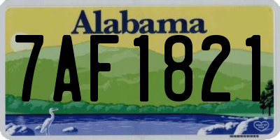 AL license plate 7AF1821