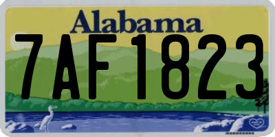 AL license plate 7AF1823