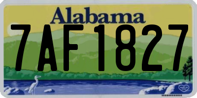 AL license plate 7AF1827
