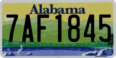 AL license plate 7AF1845