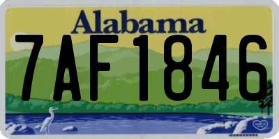 AL license plate 7AF1846