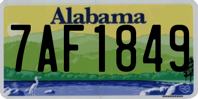 AL license plate 7AF1849