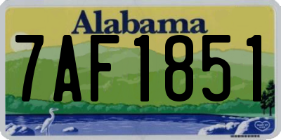 AL license plate 7AF1851