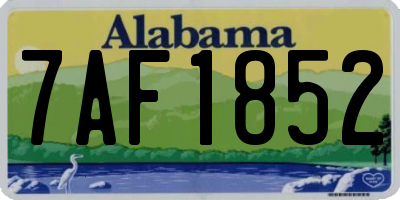 AL license plate 7AF1852