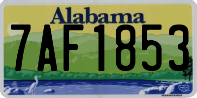 AL license plate 7AF1853