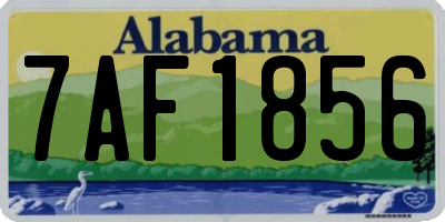 AL license plate 7AF1856