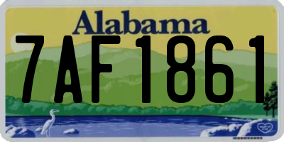 AL license plate 7AF1861