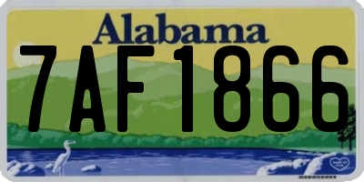 AL license plate 7AF1866