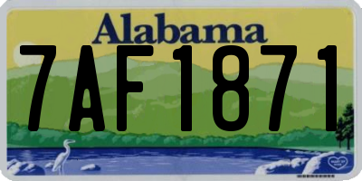 AL license plate 7AF1871