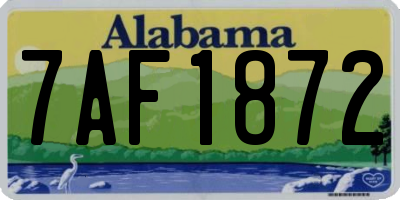 AL license plate 7AF1872