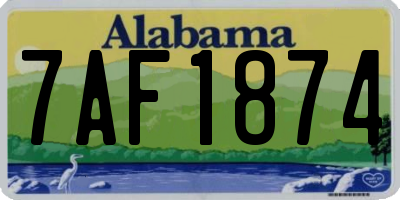 AL license plate 7AF1874