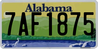 AL license plate 7AF1875