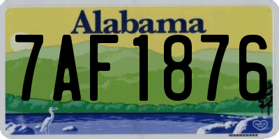 AL license plate 7AF1876