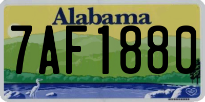 AL license plate 7AF1880