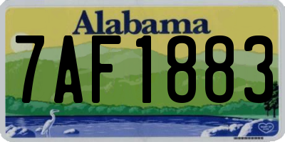AL license plate 7AF1883
