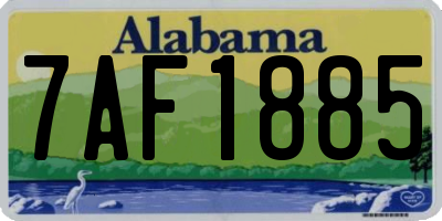AL license plate 7AF1885