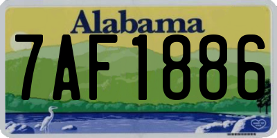 AL license plate 7AF1886