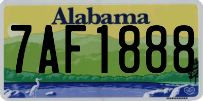 AL license plate 7AF1888