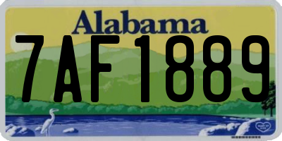AL license plate 7AF1889