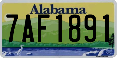 AL license plate 7AF1891