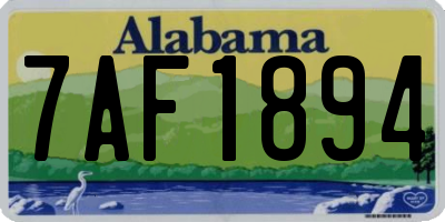 AL license plate 7AF1894