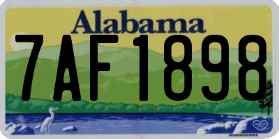 AL license plate 7AF1898