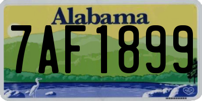 AL license plate 7AF1899