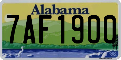 AL license plate 7AF1900