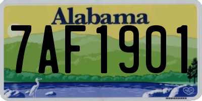 AL license plate 7AF1901