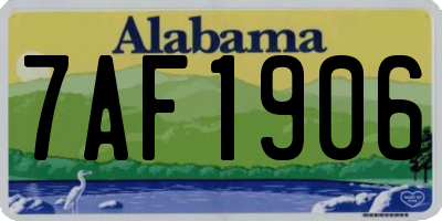 AL license plate 7AF1906
