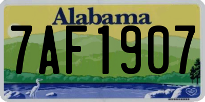 AL license plate 7AF1907