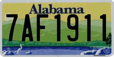 AL license plate 7AF1911