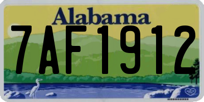 AL license plate 7AF1912