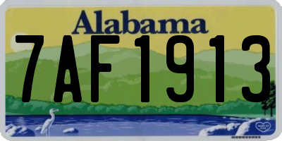 AL license plate 7AF1913