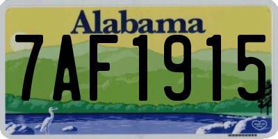 AL license plate 7AF1915