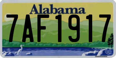 AL license plate 7AF1917