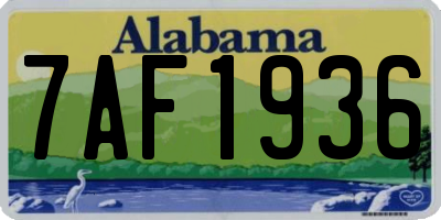 AL license plate 7AF1936