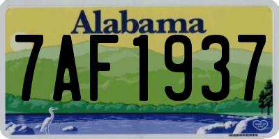 AL license plate 7AF1937