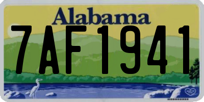 AL license plate 7AF1941