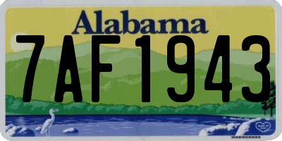 AL license plate 7AF1943