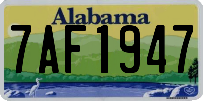 AL license plate 7AF1947