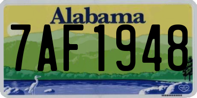 AL license plate 7AF1948