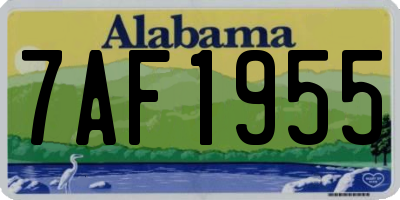 AL license plate 7AF1955