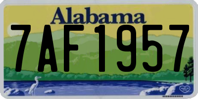 AL license plate 7AF1957