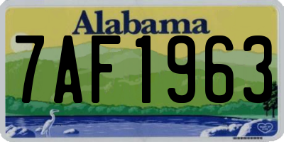 AL license plate 7AF1963
