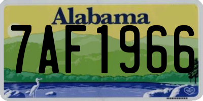 AL license plate 7AF1966